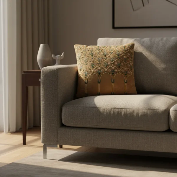 Vanity Multi Colour Embroidery Cushion Cover