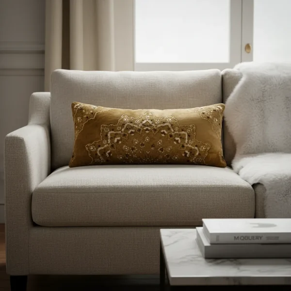 Arabian Peninsula Multi Colour Embroidery Cushion Cover