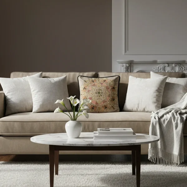 Yeva Multi Colour Embroidery Cushion Cover